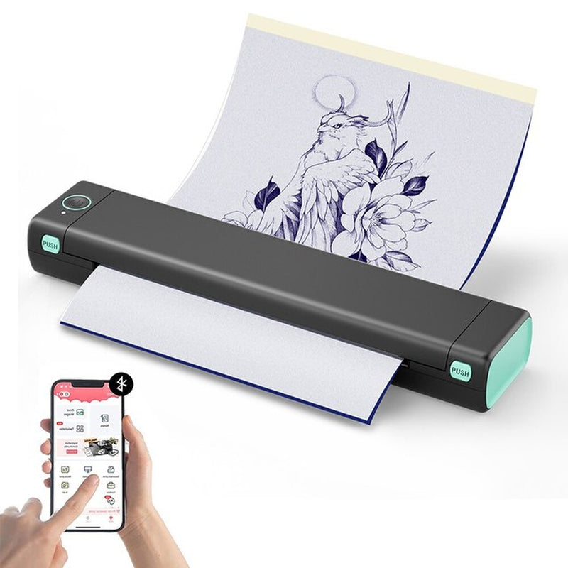 All New InkVibe Pro with Wireless Bluetooth Professional A4 Tattoo Printer Compatible with Android Ios Portable